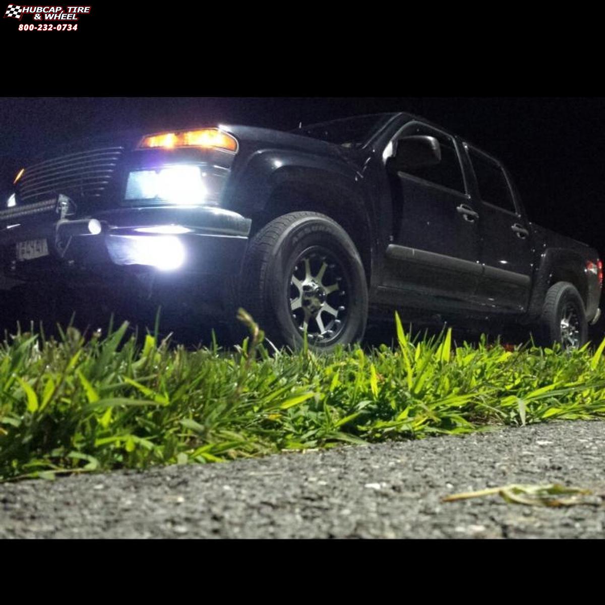 vehicle gallery/2008 chevrolet colorado xd series xd798 addict  Matte Black Machined wheels and rims