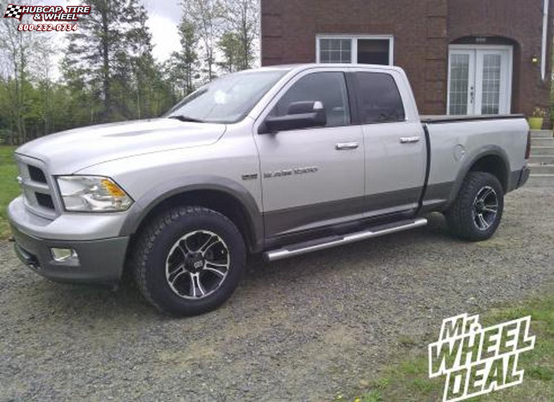 vehicle gallery/2010 dodge ram 1500 xd series xd801 crank  Matte Black Machined wheels and rims