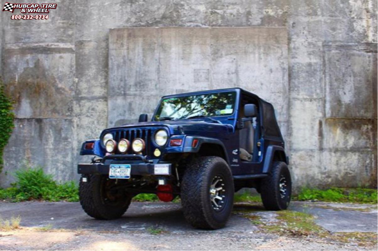vehicle gallery/jeep wrangler xd series xd798 addict  Matte Black Machined wheels and rims