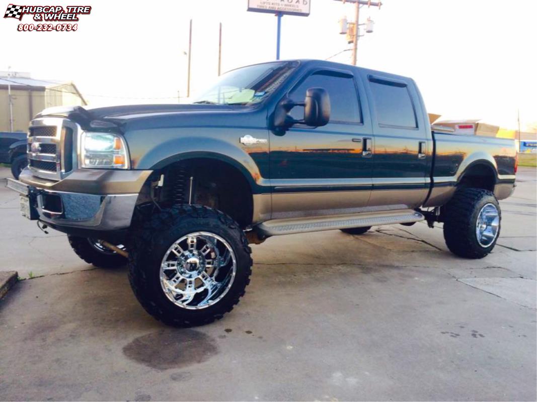 vehicle gallery/ford f 250 xd series xd809 riot x  Chrome wheels and rims
