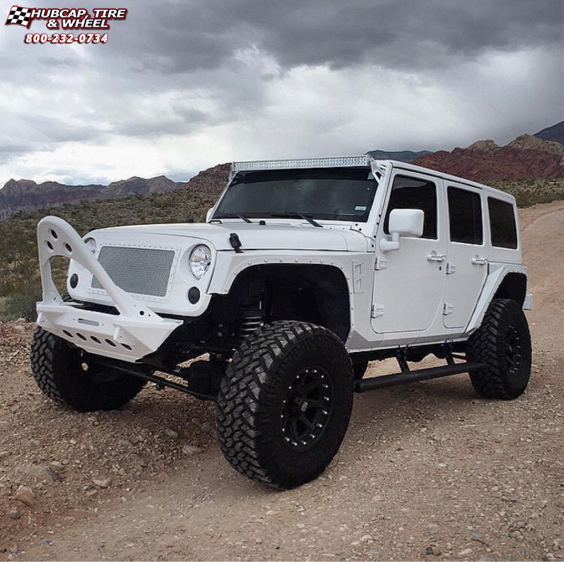 vehicle gallery/jeep wrangler xd series xd798 addict  Matte Black wheels and rims