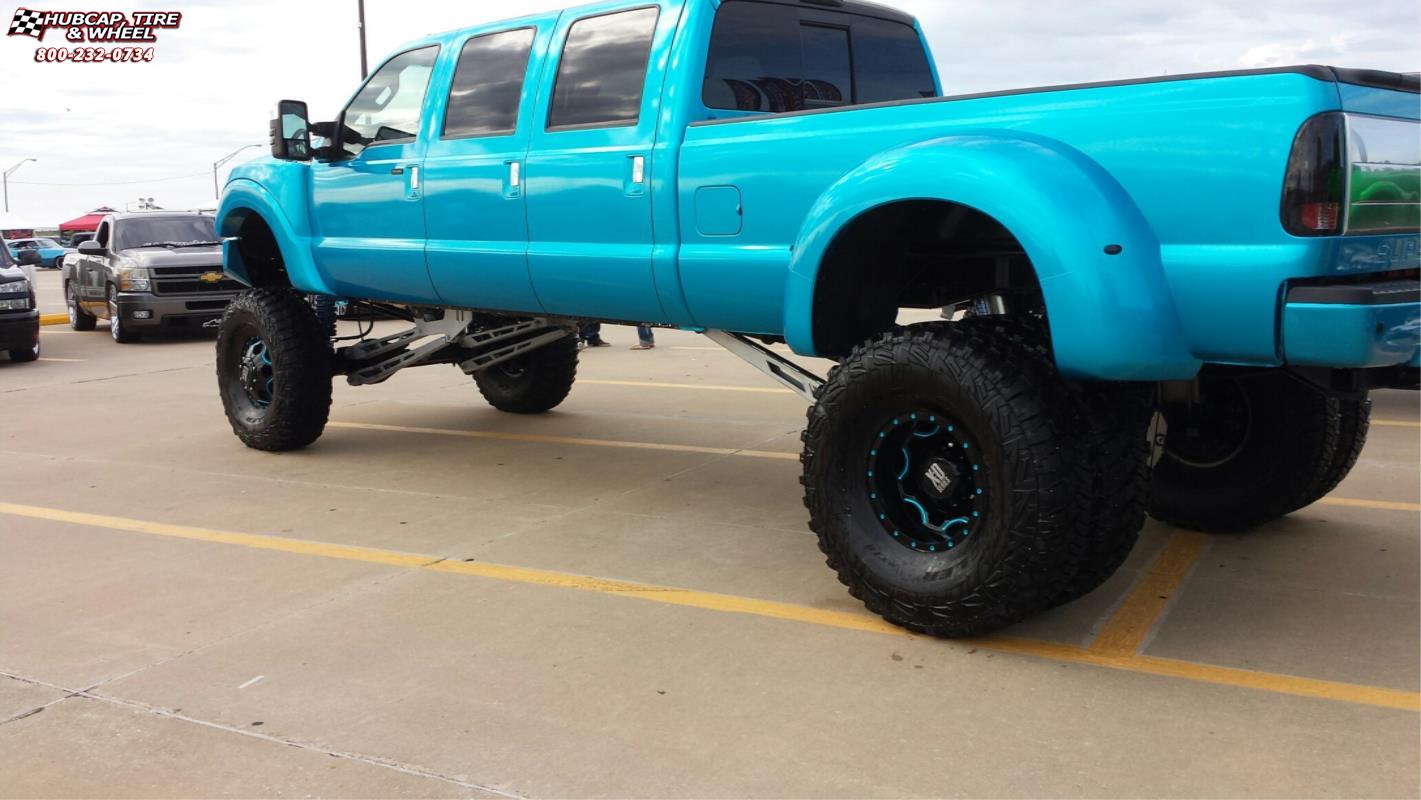 vehicle gallery/ford f 450 super duty xd series xd815 battalion  Gloss Black Milled wheels and rims