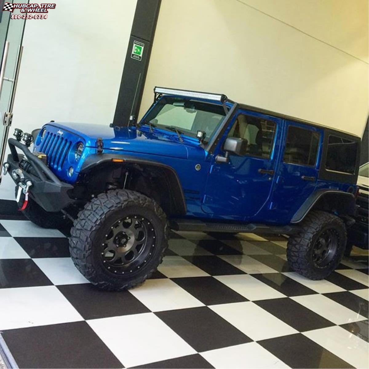 vehicle gallery/jeep wrangler xd series xd126 enduro pro x  Matte Gray and Black Ring wheels and rims