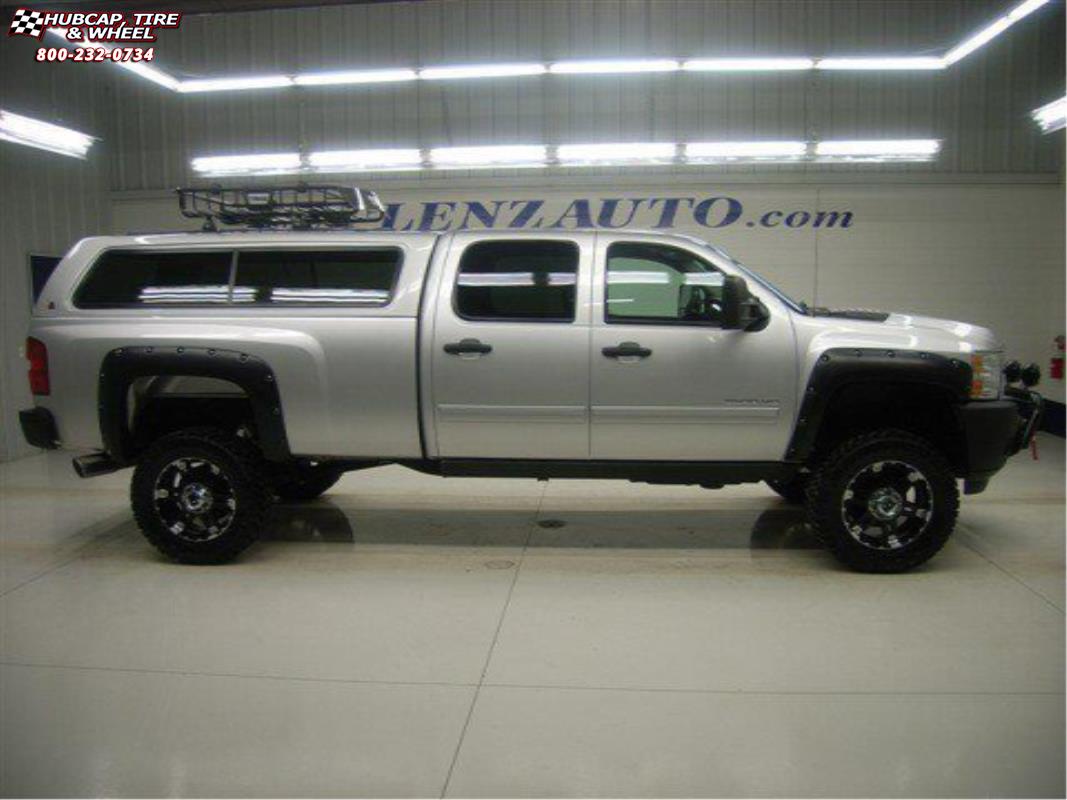 vehicle gallery/chevrolet silverado 2500 xd series xd797 spy x  Gloss Black Machined wheels and rims