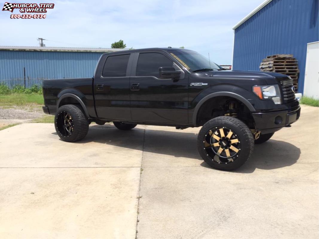 vehicle gallery/ford f 150 moto metal mo962  Black Machined Face wheels and rims