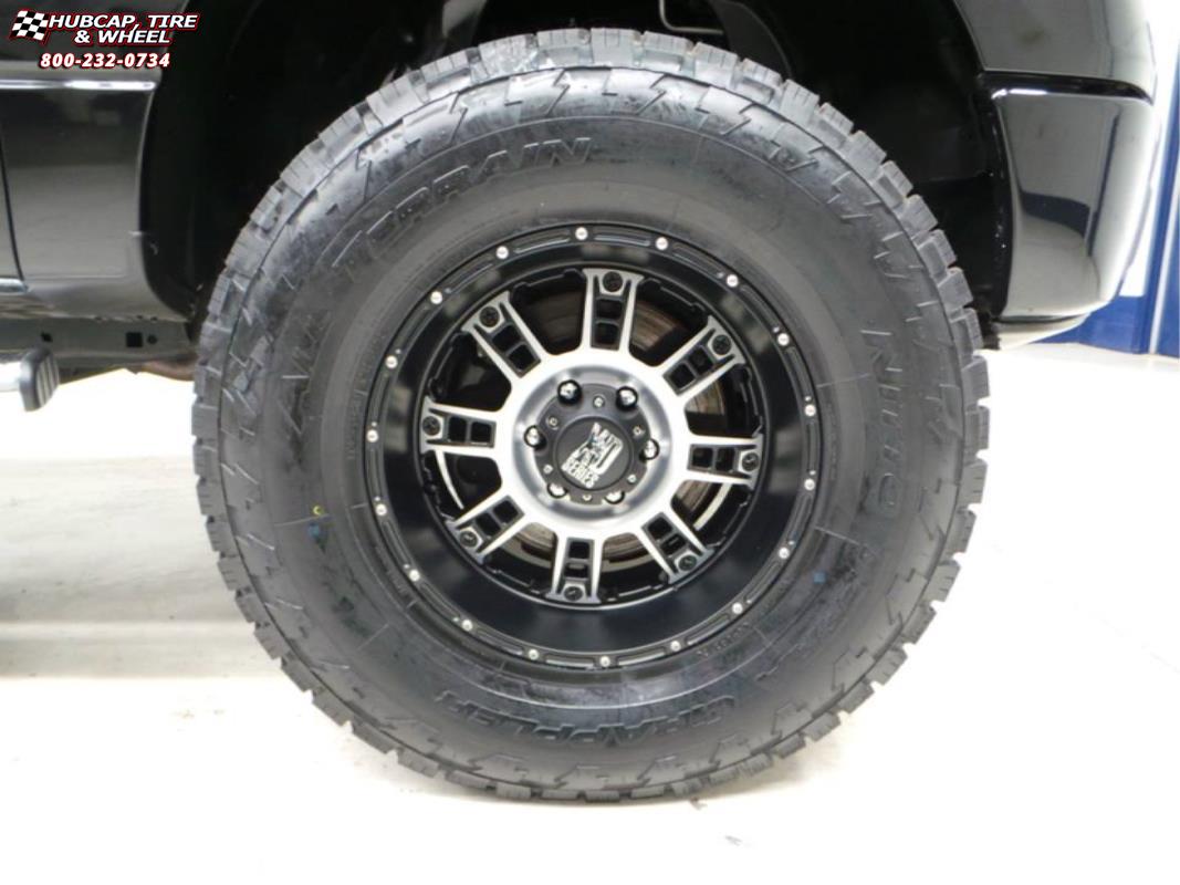 vehicle gallery/ford f 150 xd series xd809 riot x  Matte Black Machined wheels and rims