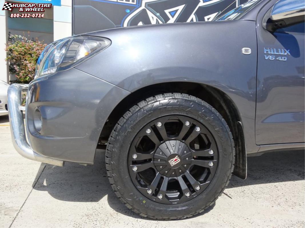 vehicle gallery/toyota hilux xd series xd778 monster x  Matte Black wheels and rims