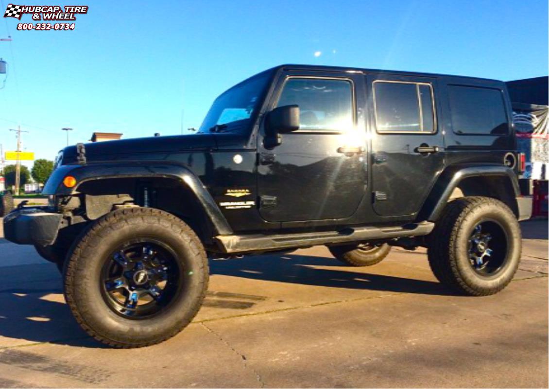 vehicle gallery/jeep wrangler moto metal mo969  Satin Black Blue Accents wheels and rims