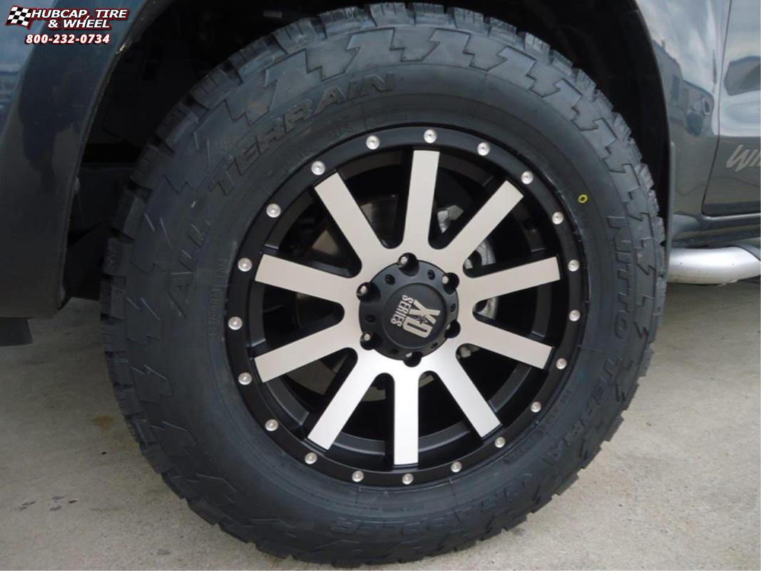 vehicle gallery/ford ranger wildtrak xd series xd818 heist  Satin Black Machined Face wheels and rims
