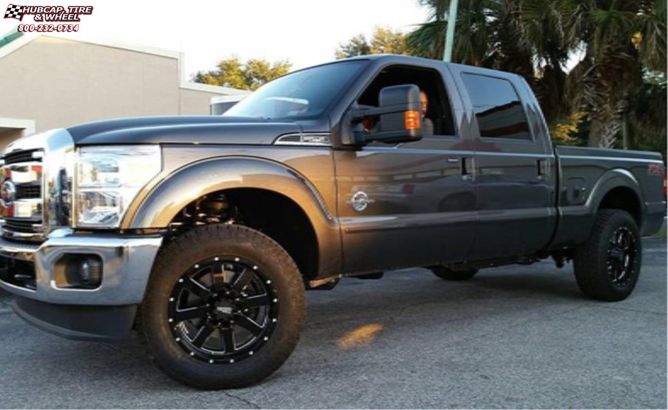 vehicle gallery/ford f 250 moto metal mo962  Gloss Black & Milled wheels and rims