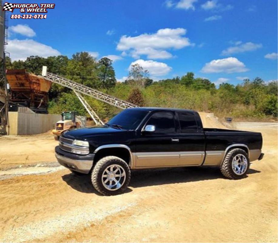 vehicle gallery/chevrolet silverado 1500 moto metal mo962  Chrome wheels and rims