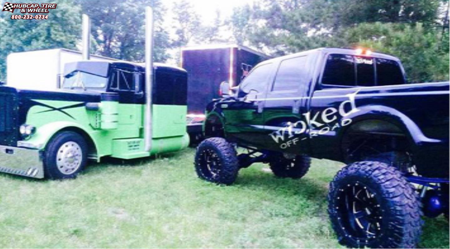 vehicle gallery/ford f250 moto metal mo962  Gloss Black & Milled wheels and rims