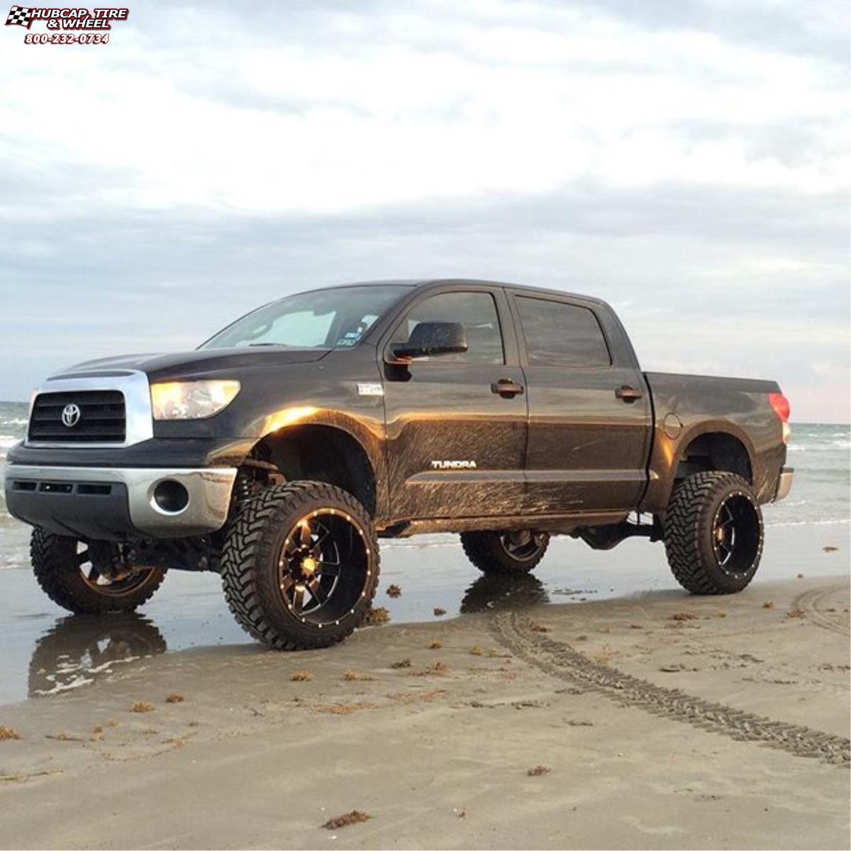 vehicle gallery/2007 toyota tundra moto metal mo962  Gloss Black & Milled wheels and rims