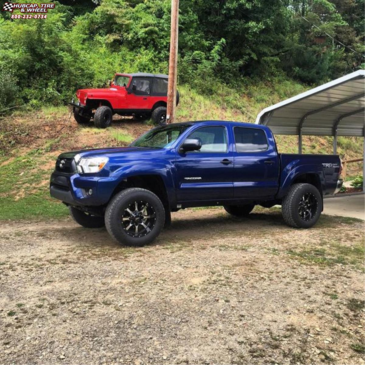 vehicle gallery/2013 toyota tacoma moto metal mo970  Gloss Black Machined Face wheels and rims