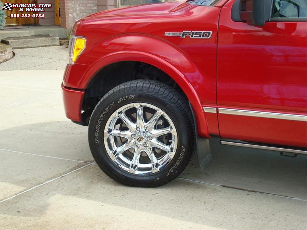 vehicle gallery/2010 ford f 150 xd series xd779 badlands x  Chrome wheels and rims