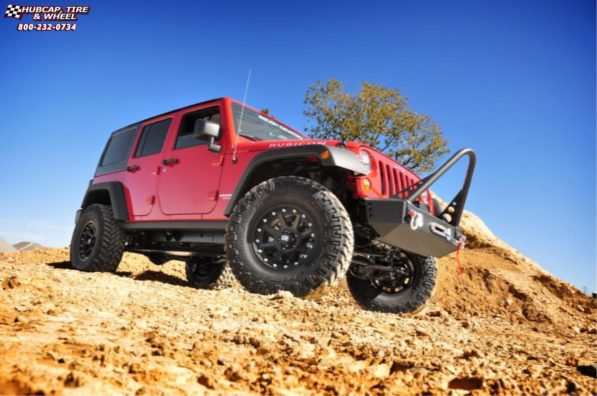 vehicle gallery/jeep wrangler xd series xd798 addict  Matte Black wheels and rims