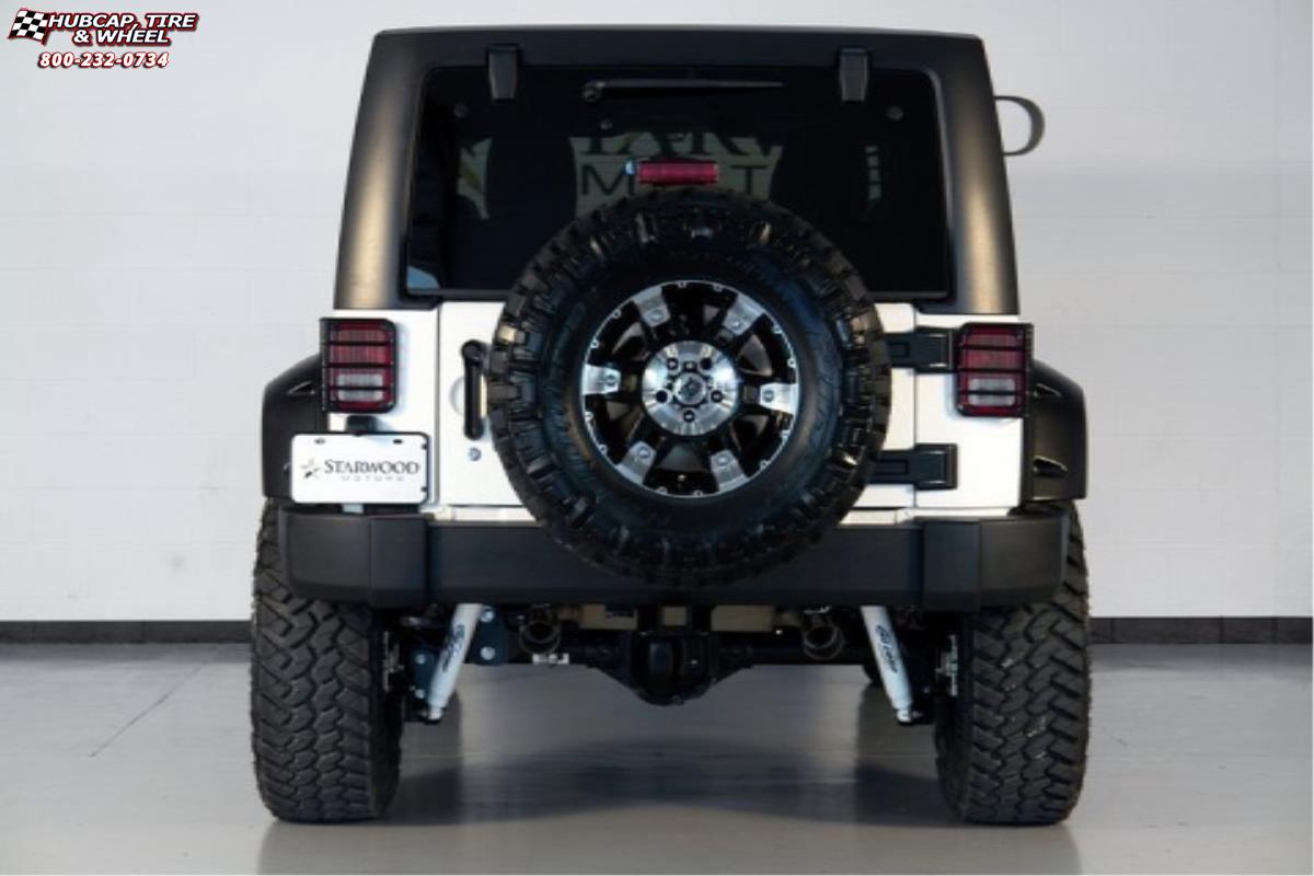 vehicle gallery/jeep wrangler xd series xd797 spy x  Gloss Black Machined wheels and rims