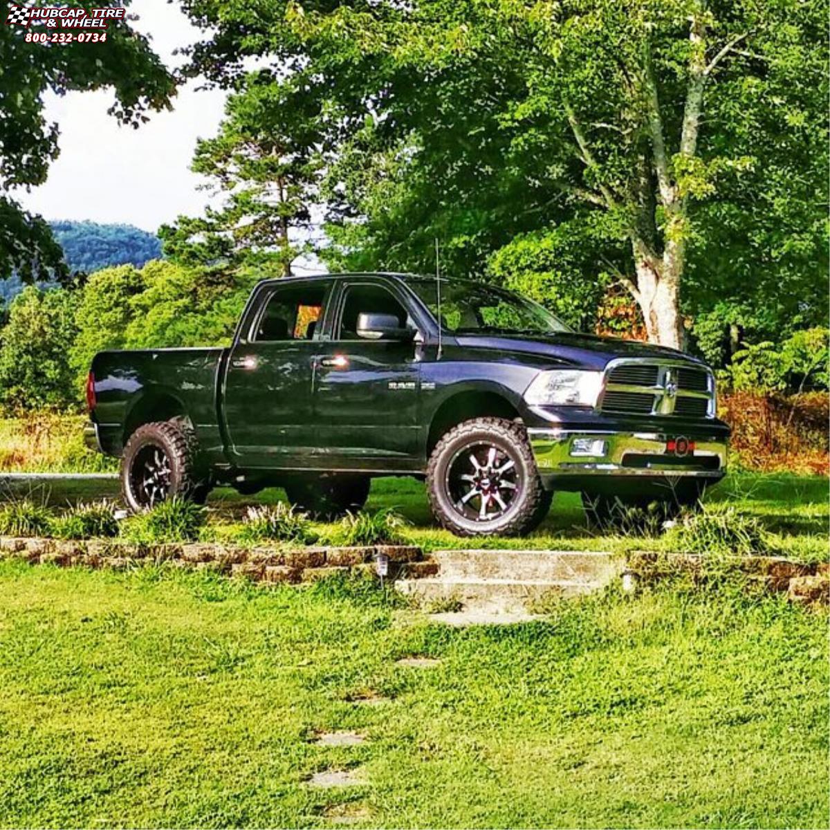 vehicle gallery/ram 1500 moto metal mo970  Gloss Black Machined Face wheels and rims