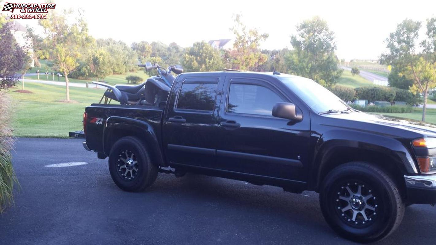 vehicle gallery/2008 chevrolet colorado xd series xd798 addict  Matte Black Machined wheels and rims