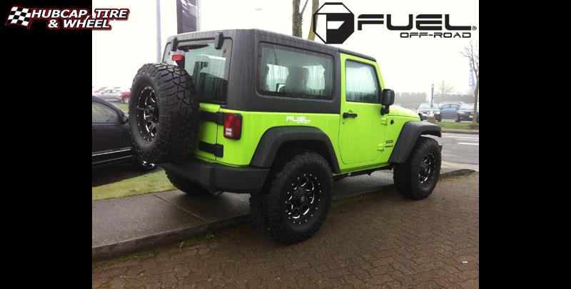 vehicle gallery/jeep wrangler fuel boost d534 0X0  Matte Black & Milled wheels and rims