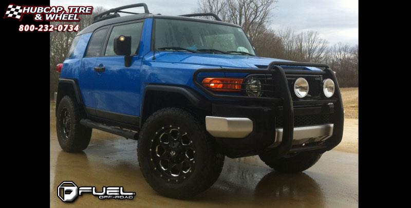 vehicle gallery/toyota fj cruiser fuel boost d534 0X0  Matte Black & Milled wheels and rims