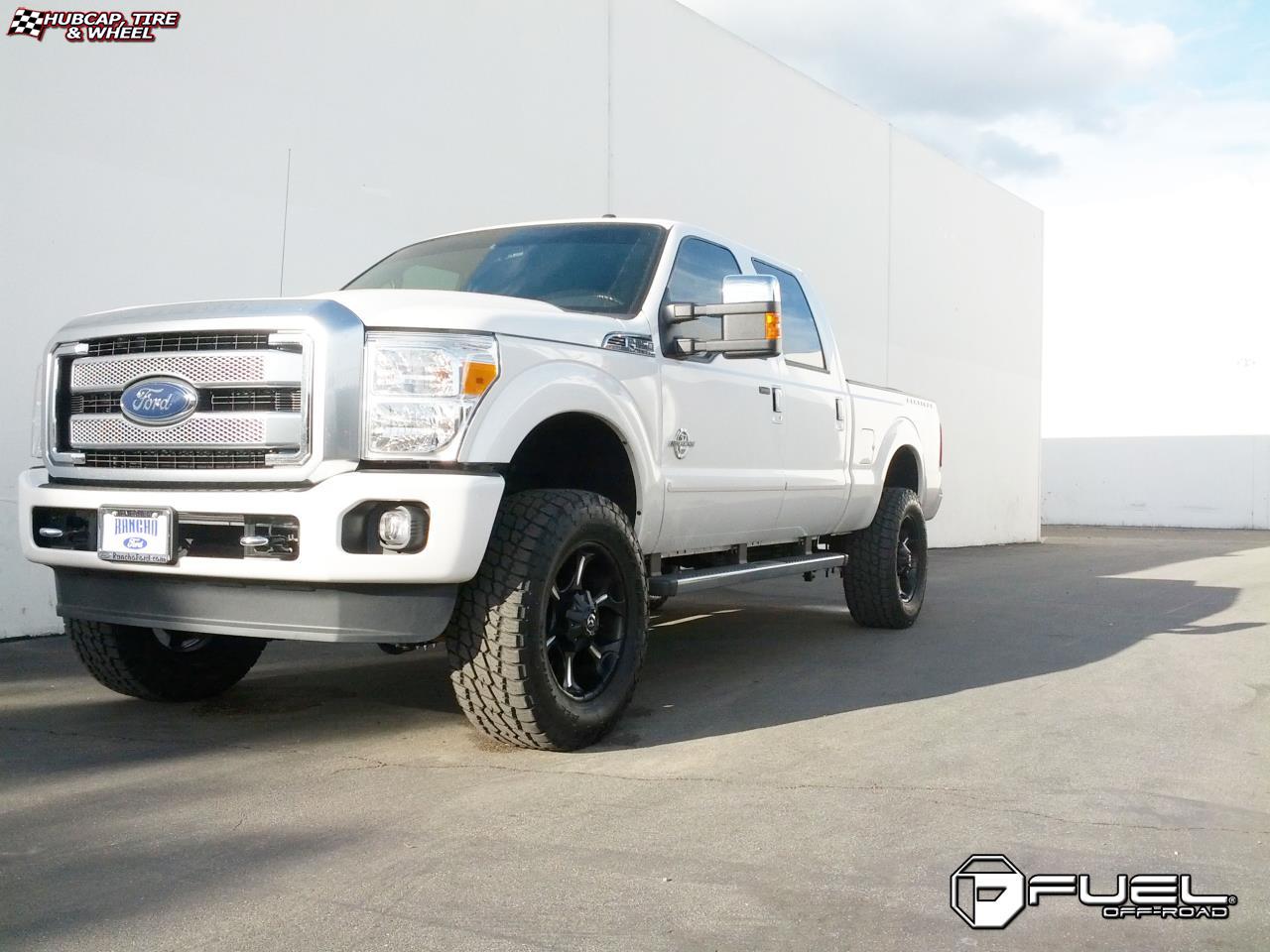 vehicle gallery/ford f 250 fuel dune d523 20X9  Black & Milled wheels and rims