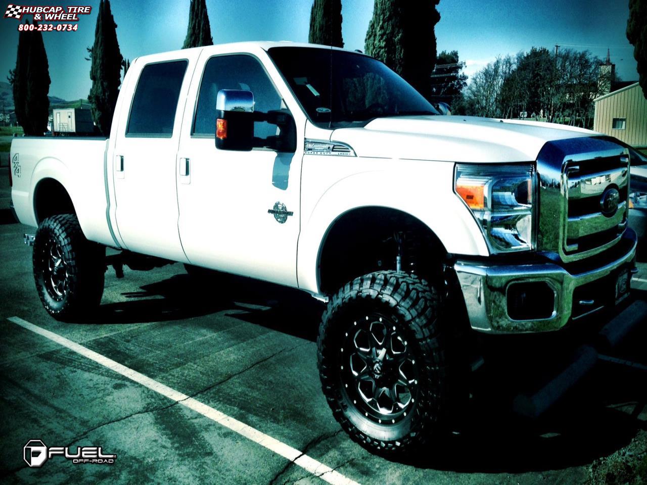 vehicle gallery/ford f 250 fuel boost d534 20X9  Matte Black & Milled wheels and rims