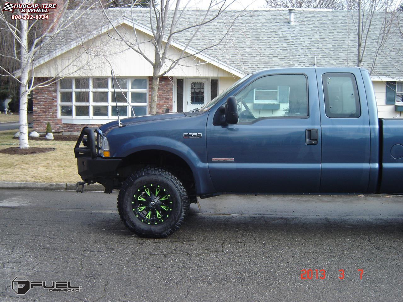 vehicle gallery/ford f 350 fuel throttle d513 0X0  Matte Black & Milled wheels and rims