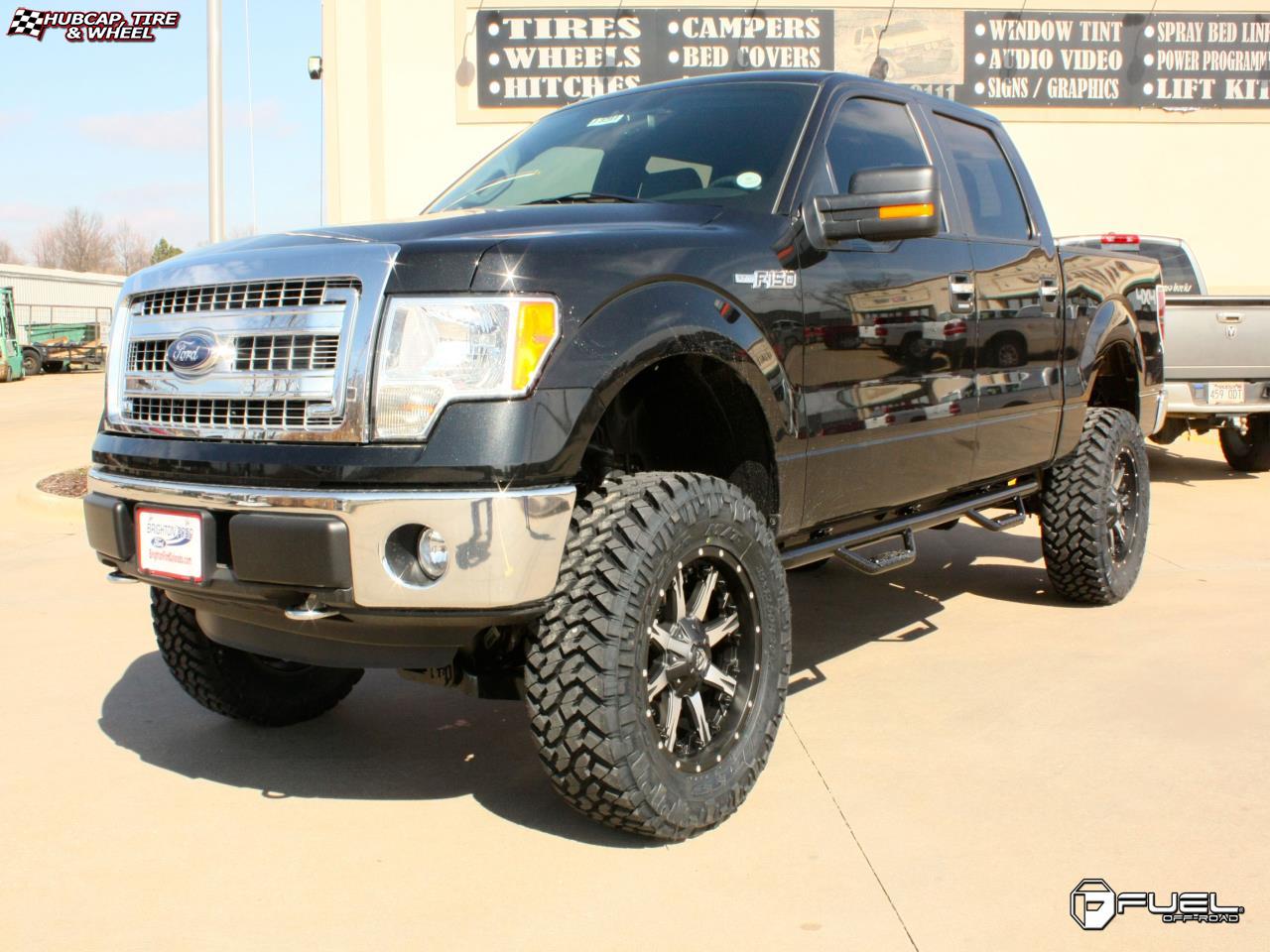 vehicle gallery/ford f 150 fuel nutz d541 20X9  Black & Machined wheels and rims