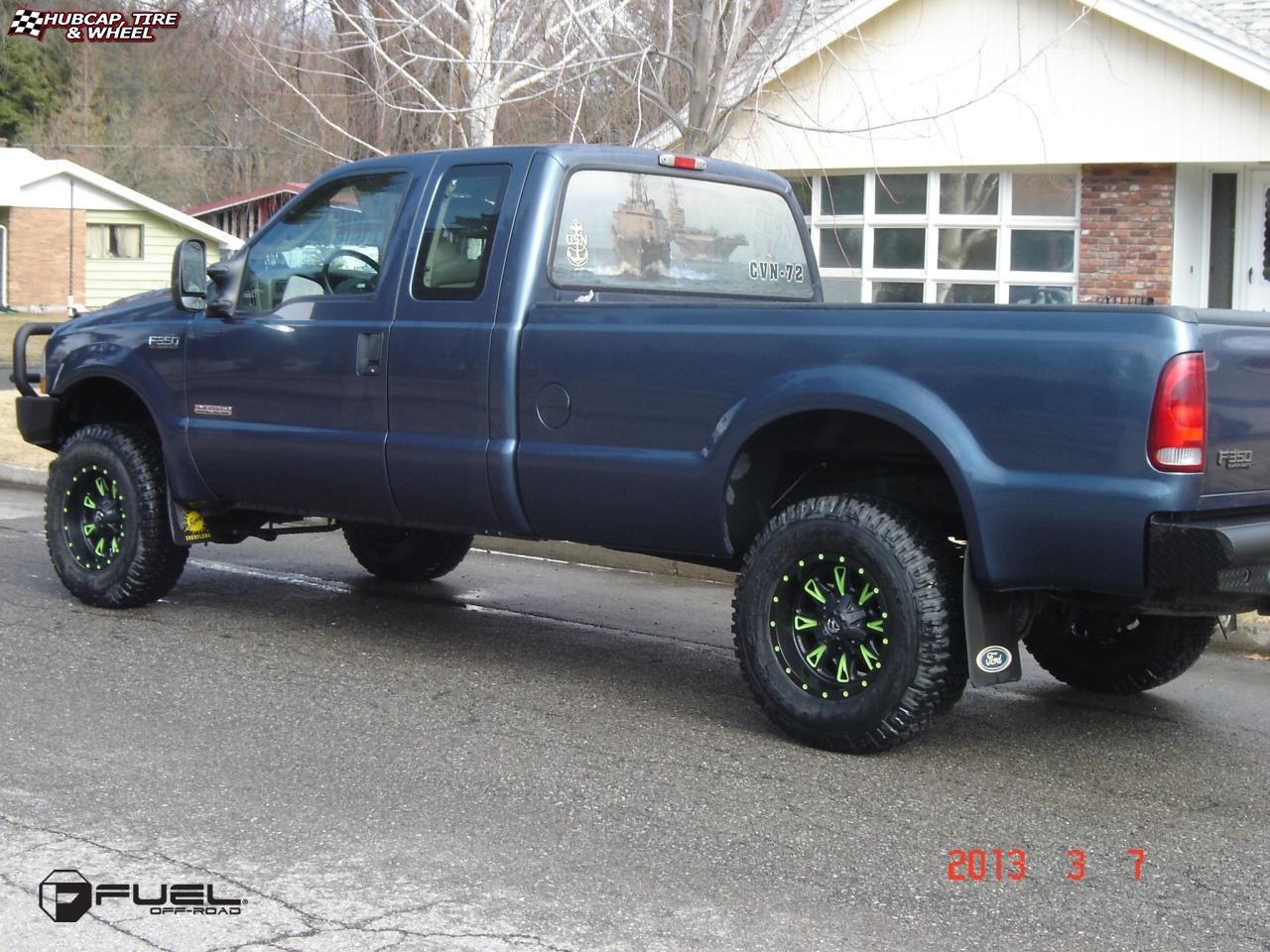 vehicle gallery/ford f 350 fuel throttle d513 0X0  Matte Black & Milled wheels and rims