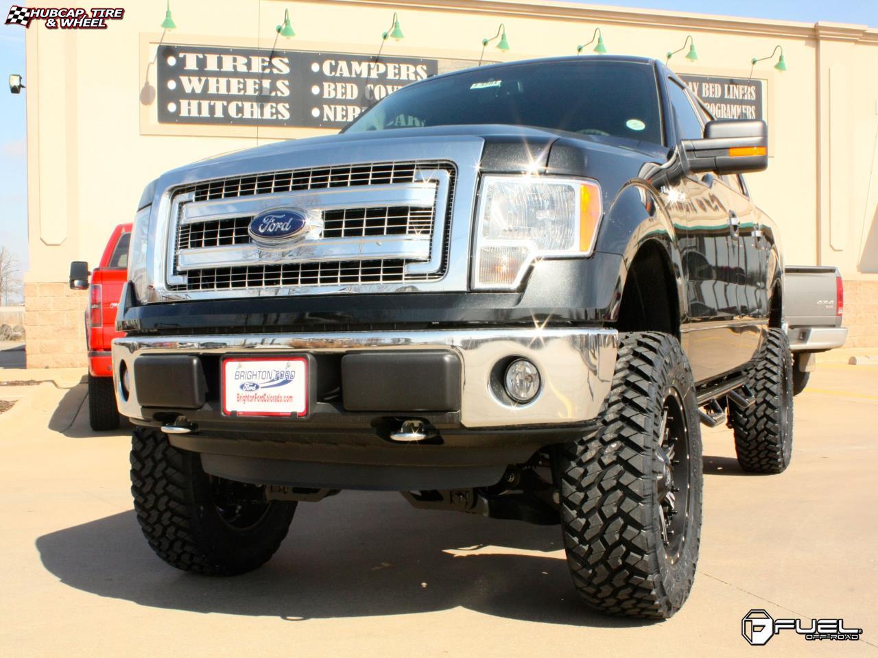 vehicle gallery/ford f 150 fuel nutz d541 20X9  Black & Machined wheels and rims