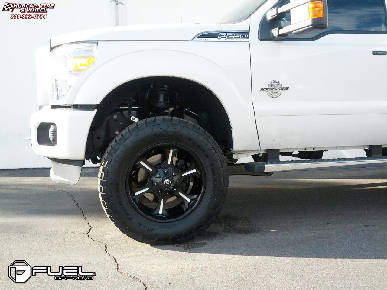 vehicle gallery/ford f 250 fuel dune d523 20X9  Black & Milled wheels and rims