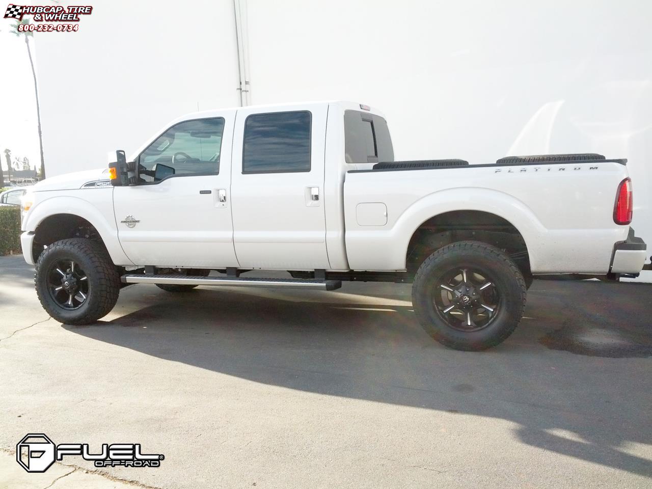 vehicle gallery/ford f 250 fuel dune d523 20X9  Black & Milled wheels and rims
