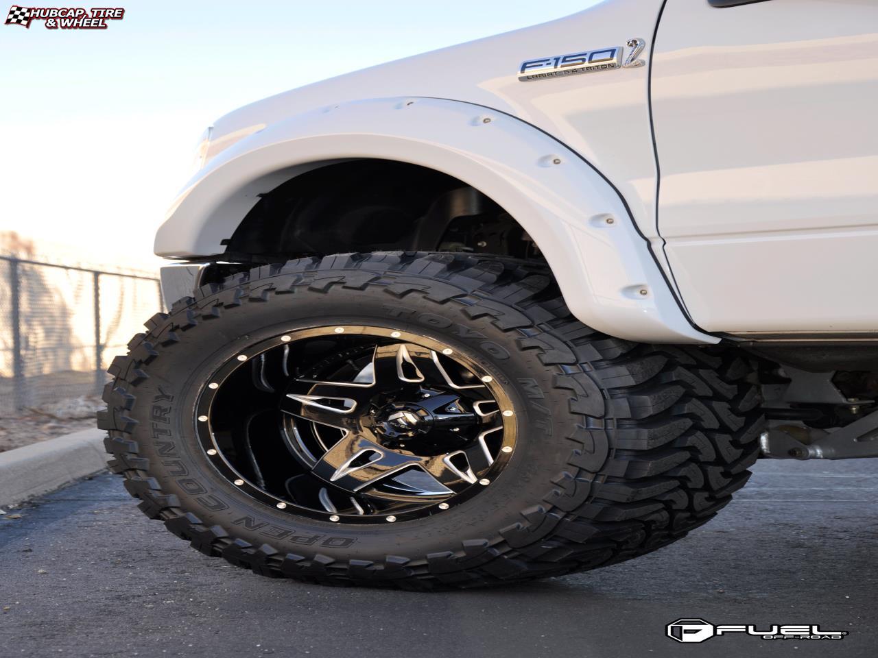 vehicle gallery/ford f 150 fuel full blown d254 20X12  Gloss Black & Milled wheels and rims
