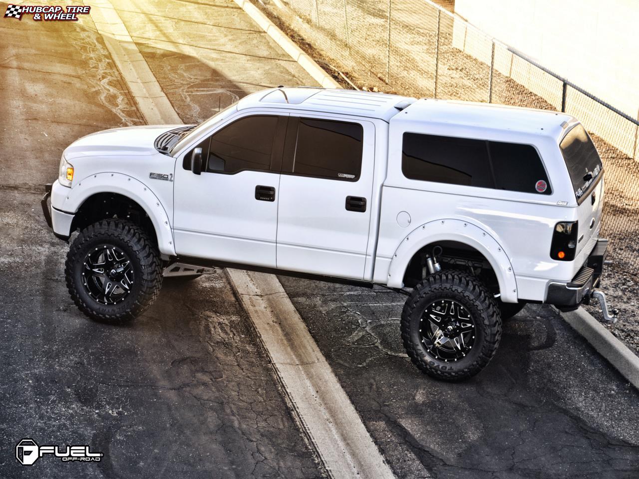 vehicle gallery/ford f 150 fuel full blown d254 20X12  Gloss Black & Milled wheels and rims