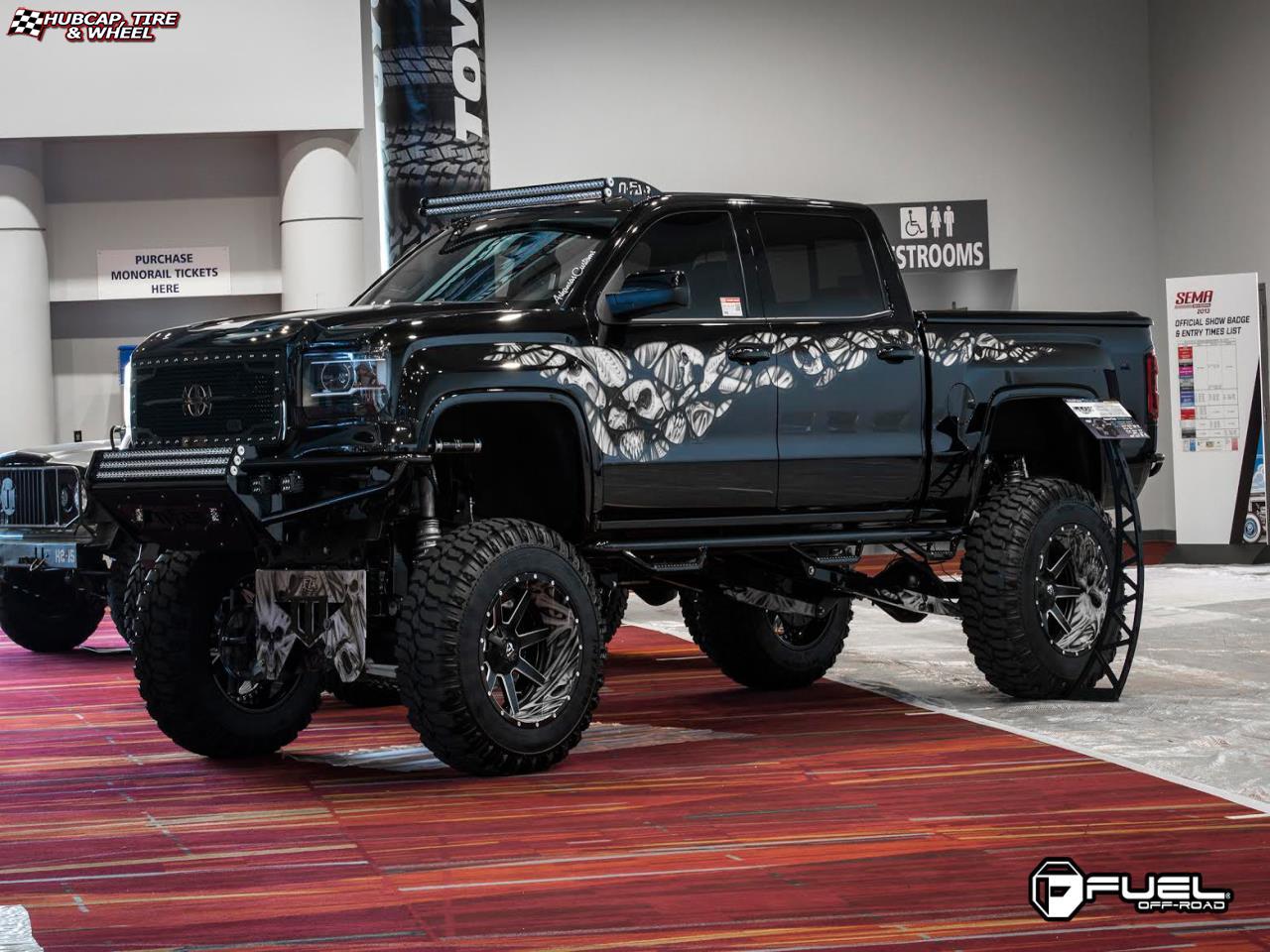 vehicle gallery/chevrolet 2500 hd fuel maverick d262 0X0  Black & Milled wheels and rims