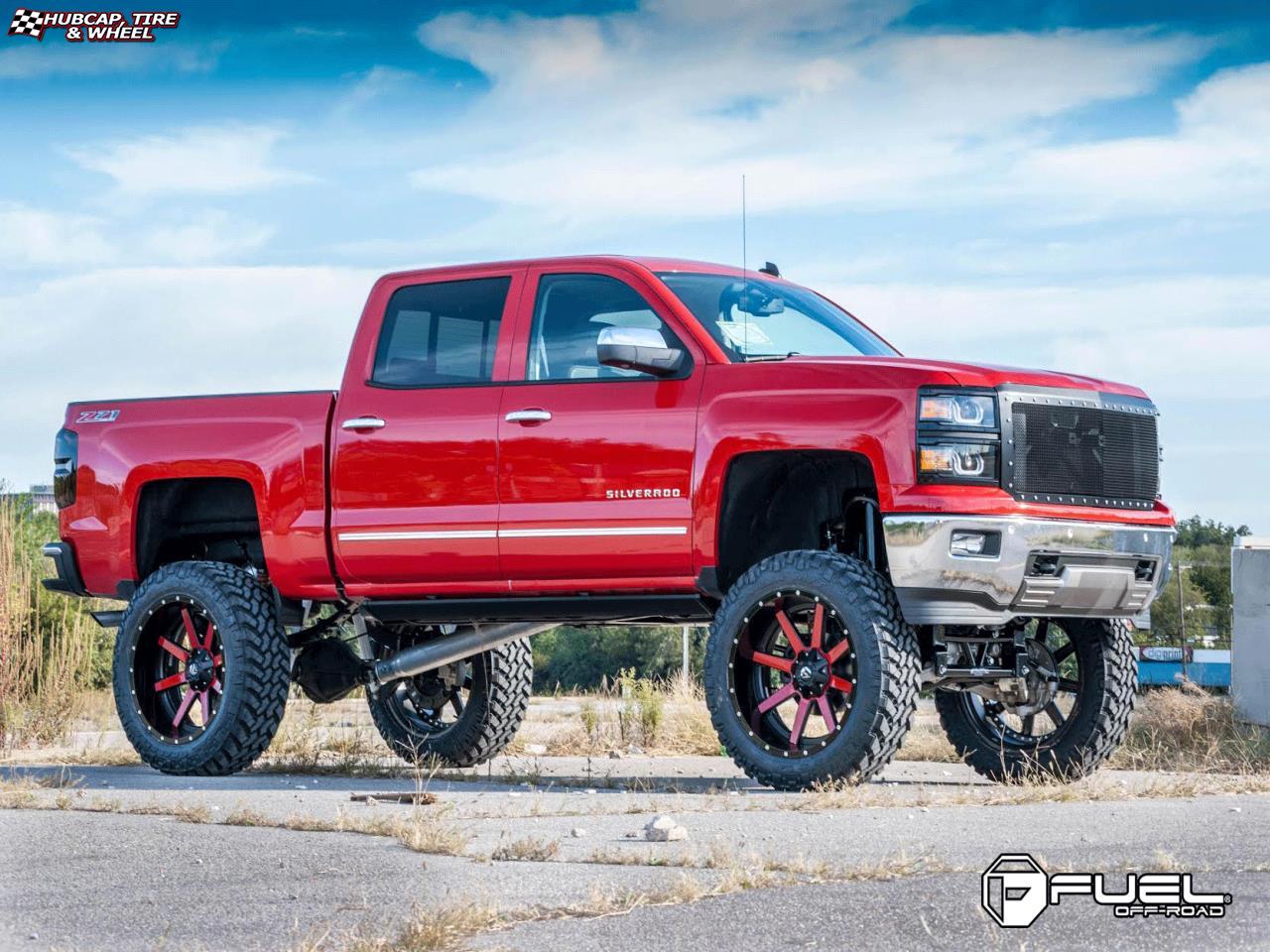 vehicle gallery/chevrolet silverado fuel maverick d261 0X0  Black & Machined wheels and rims