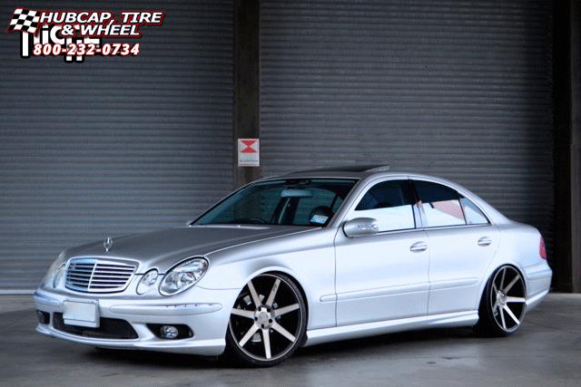 vehicle gallery/mercedes benz e55 niche verona m150  Black & Machined with Dark Tint wheels and rims
