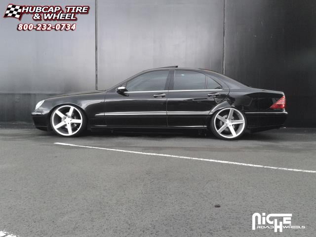vehicle gallery/mercedes benz s500 niche milan m135  Silver with Machine Cut Face wheels and rims