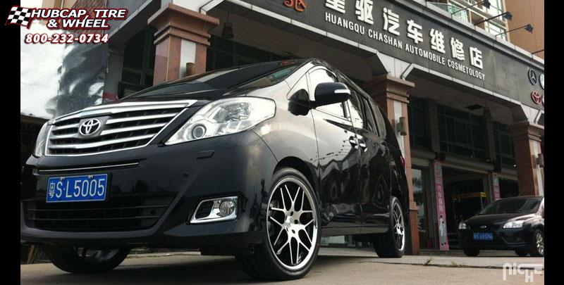 vehicle gallery/toyota alpha niche mugello m883 20x85  Matte Black Chrome Stainless wheels and rims