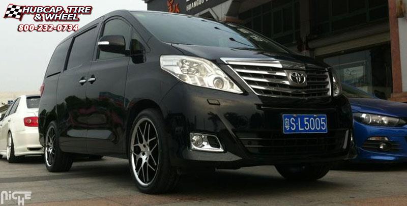 vehicle gallery/toyota alpha niche mugello m883 20x85  Matte Black Chrome Stainless wheels and rims