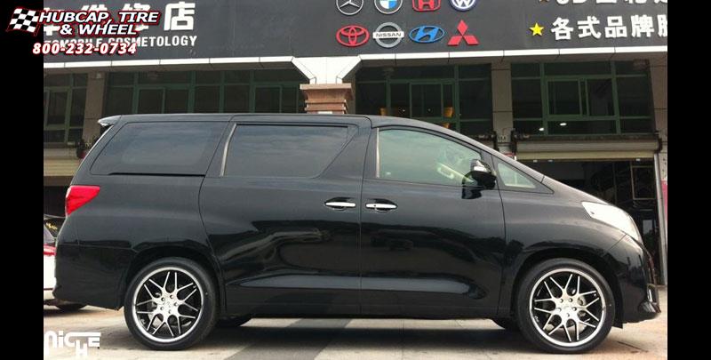 vehicle gallery/toyota alpha niche mugello m883 20x85  Matte Black Chrome Stainless wheels and rims