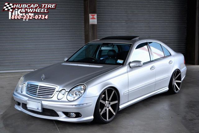 vehicle gallery/mercedes benz e55 niche verona m150  Black & Machined with Dark Tint wheels and rims