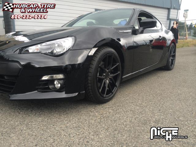 vehicle gallery/subaru br2 niche targa m130  Black & Machined with Dark Tint wheels and rims