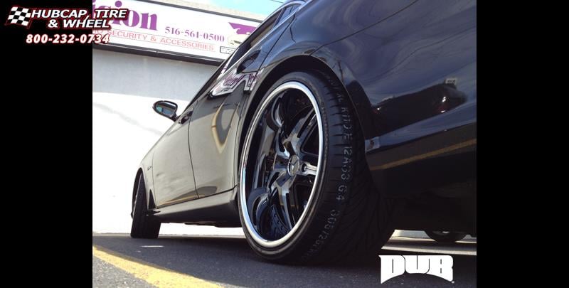 vehicle gallery/mercedes benz cls 63 dub x 55 20X9  Gloss Black & Milled wheels and rims