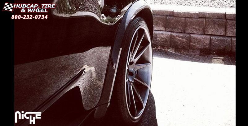 vehicle gallery/bmw x 5 niche spa  Brushed Face | Gloss Black Windows | Gloss Black Lip wheels and rims