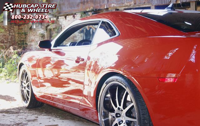 vehicle gallery/chevrolet camaro niche spa m879 22x9  Black & Machined/Polished Stainless wheels and rims