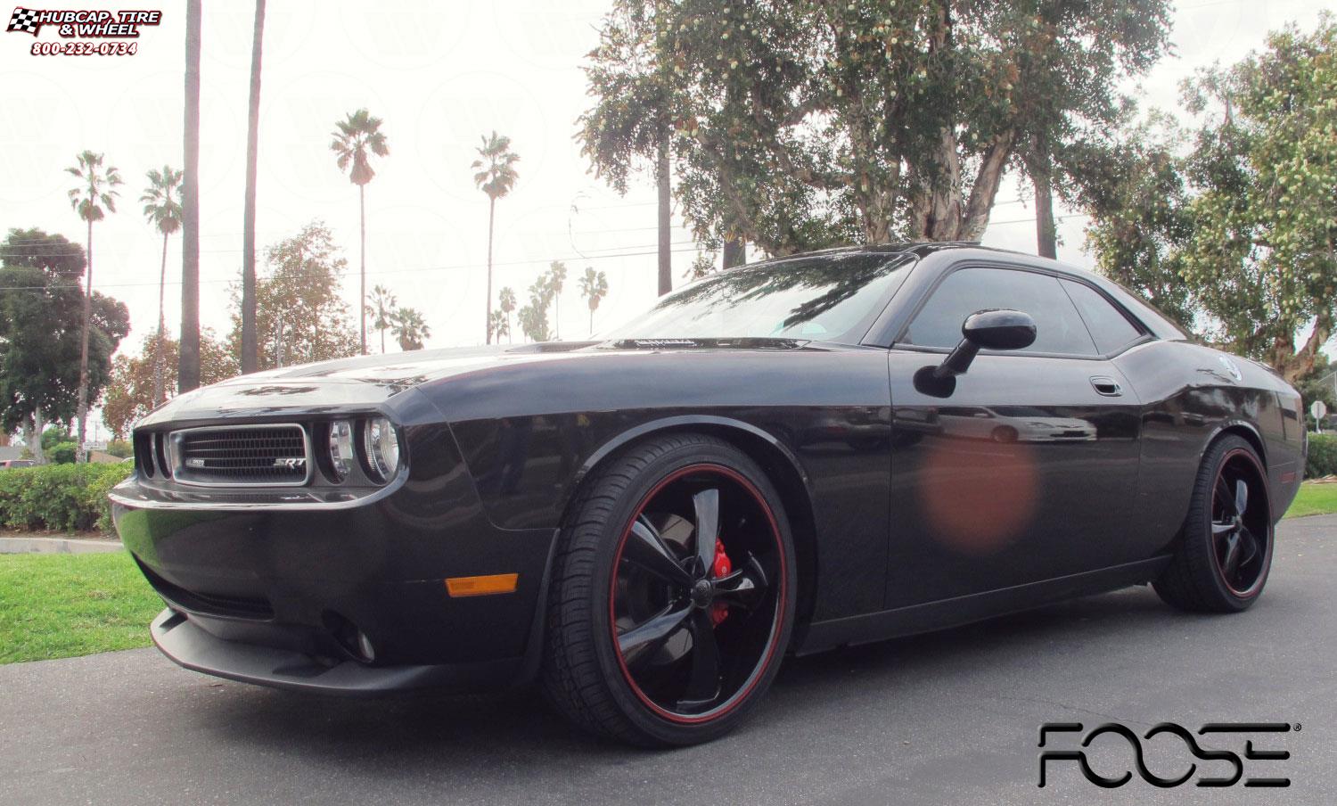 vehicle gallery/2010 dodge challenger srt8 foose legend f104 22X0  Gloss Black with Lip Groove wheels and rims