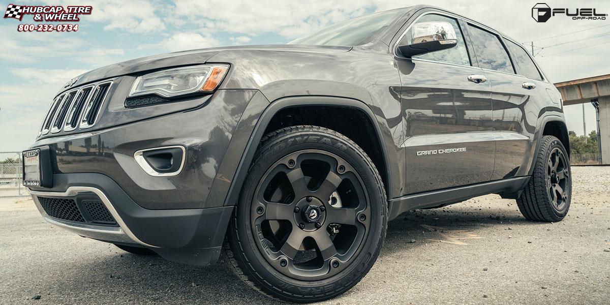 vehicle gallery/jeep grand cherokee fuel beast d564 20X9  Black & Machined with Dark Tint wheels and rims