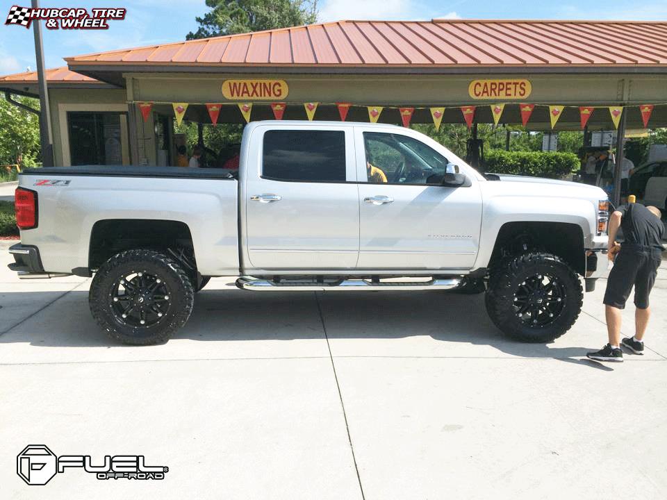 vehicle gallery/chevrolet silverado fuel hostage d531 20X9  Matte Black wheels and rims